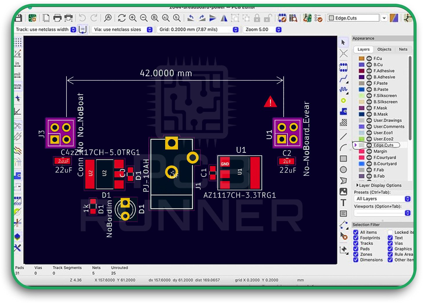 Missing Board Outline