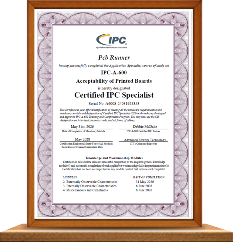 IPC 600 For pcb runner website