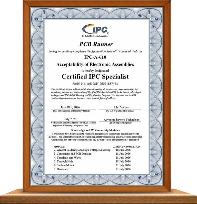 PCB Runner IPC A 610